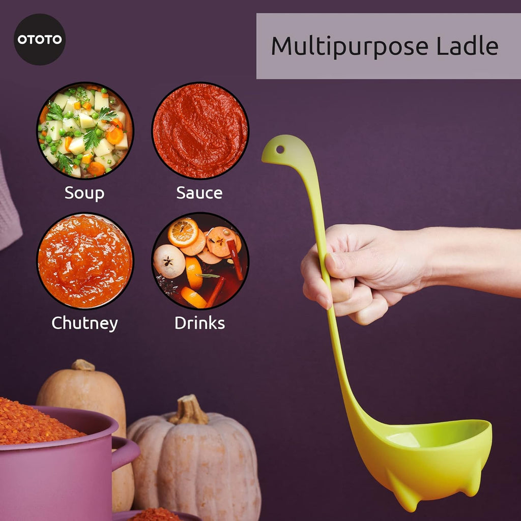 Original Nessie Soup Ladle - Unique Loch Ness Design Kitchen Utensil, Ideal Cooking Gift for Moms and Women