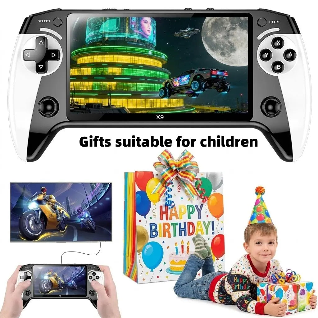X9 Handheld Game Console, Wireless Portable Console, Digital Console, 5.5 Inch HD Screen, Retro Gaming, Home Relaxation, Friend Gathering, Christmas Gift, Valentine'S Day Present