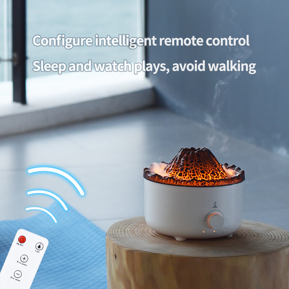 Mute of New Small Simulated Flame Volcano Humidifier Flame Humidifier Volcano Diffuser Home Decorations