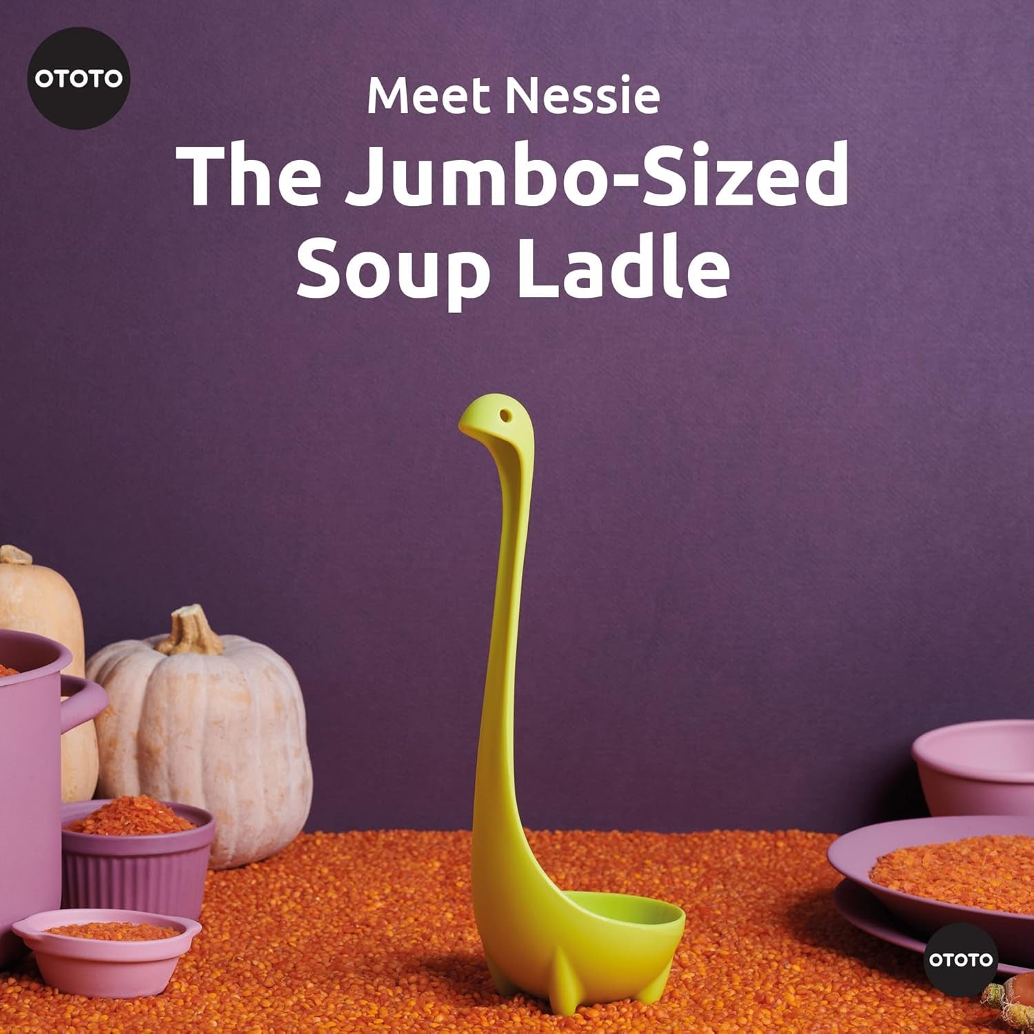 Original Nessie Soup Ladle - Unique Loch Ness Design Kitchen Utensil, Ideal Cooking Gift for Moms and Women