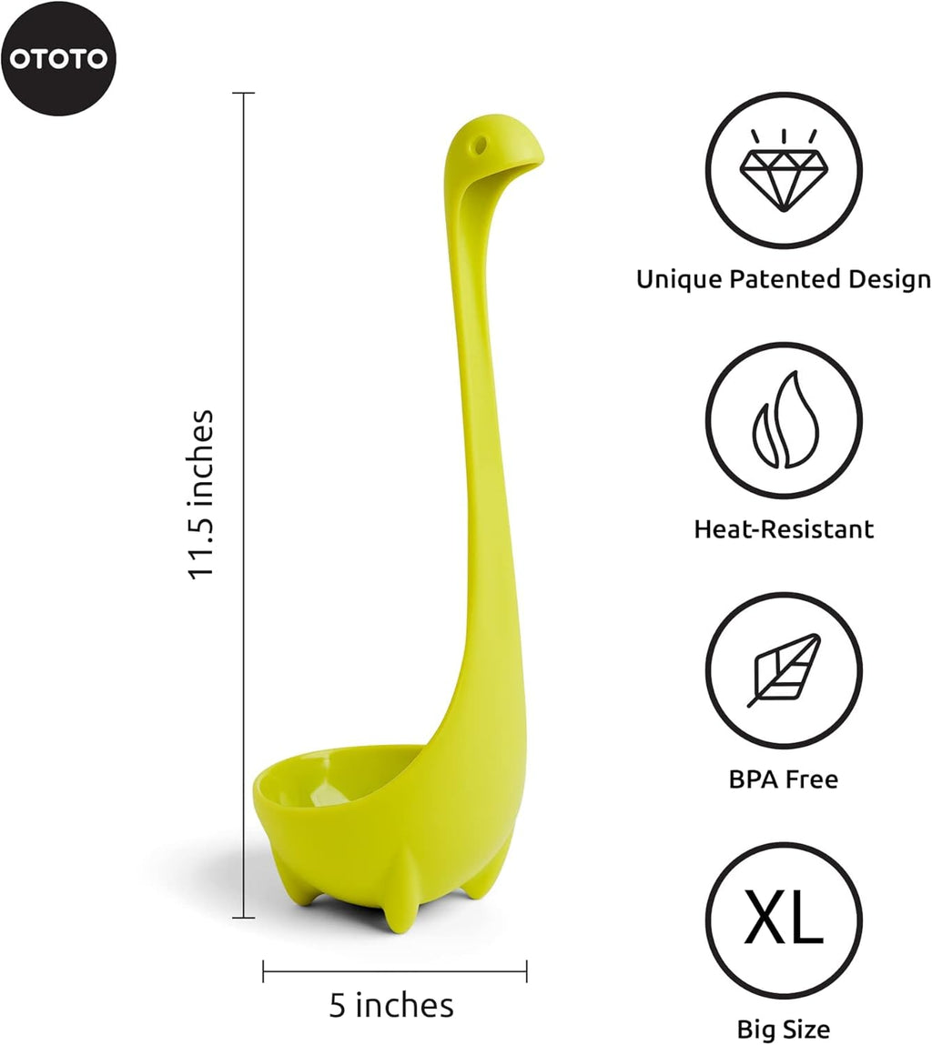 Original Nessie Soup Ladle - Unique Loch Ness Design Kitchen Utensil, Ideal Cooking Gift for Moms and Women